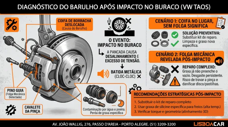 Barulho na Suspensão Após Impacto em Buraco: O Caso Real do VW Taos